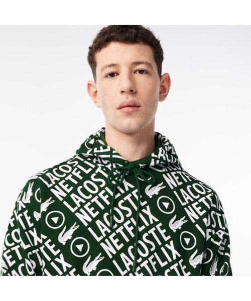 LACOSTE Mens(ラコステ　メンズ)/『Lacoste x Netflix』 総柄スウェットフーディー/img01