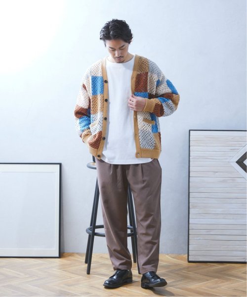 JOURNAL STANDARD relume Men's(ジャーナルスタンダード　レリューム　メンズ)/CALIFORNIA クロシェアミ ニットカーディガン "PATCHWORK"/img02