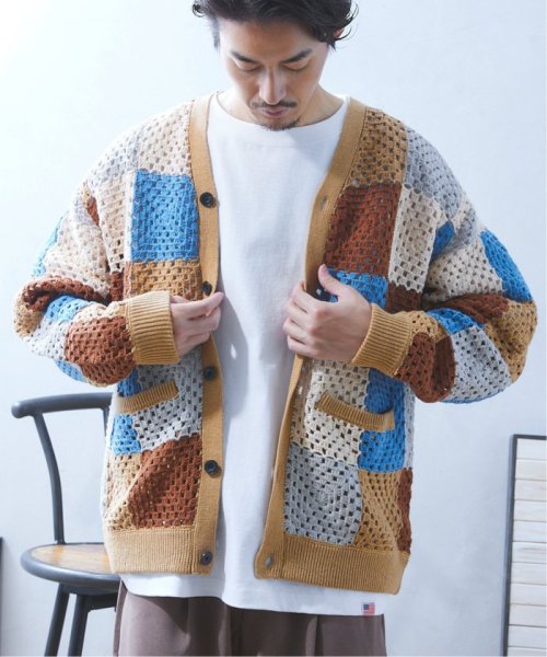 JOURNAL STANDARD relume Men's(ジャーナルスタンダード　レリューム　メンズ)/CALIFORNIA クロシェアミ ニットカーディガン "PATCHWORK"/img16