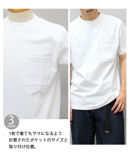 Goodwear(グッドウェア)/Goodwear グッドウェア USAコットン ポケット付き 半袖  Tシャツ レギュラーシルエット/img04