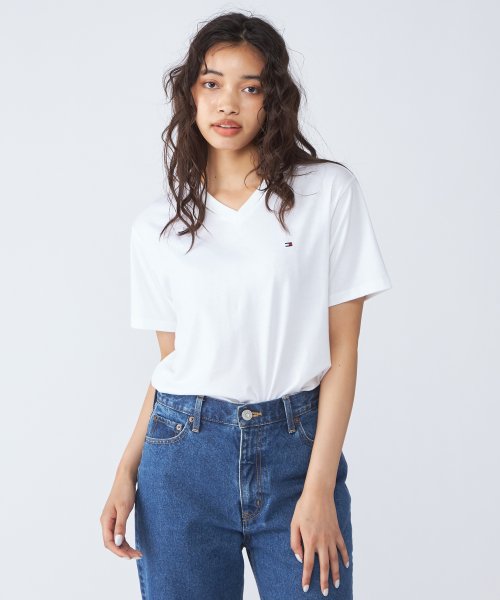 TOMMY HILFIGER(トミーヒルフィガー)/トミーヒルフィガーワンポイントVネック半袖Tシャツ/img06