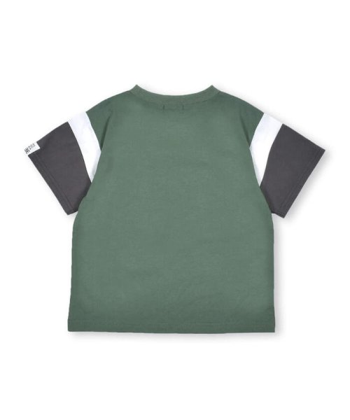 BeBe Petits Pois Vert(ベベ プチ ポワ ヴェール)/切り替え恐竜ブロックTシャツ(95~150cm)/img05