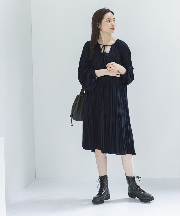 追加》スクイーズプリーツミニワンピース ワンピース - Nanachannel-hamham 