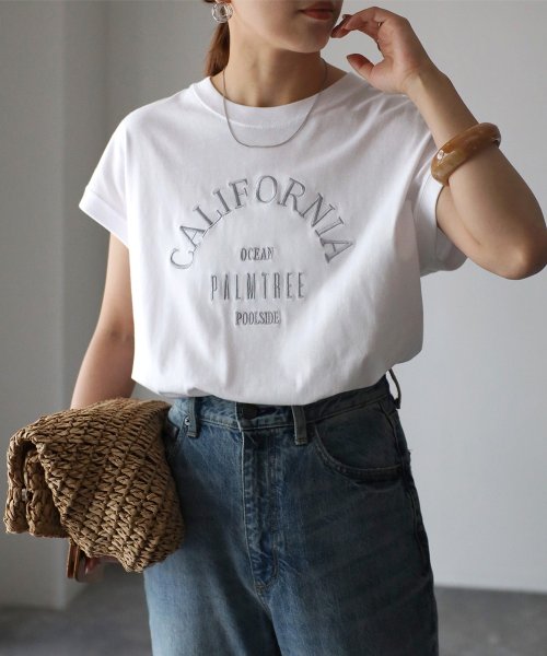 Riberry(リベリー)/ロゴ刺繍フレンチTシャツ/img30