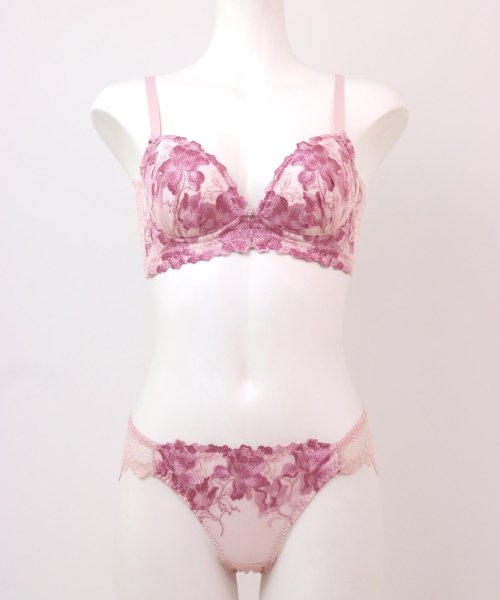 fran de lingerie(フランデランジェリー)/華あり刺繍のノンワイヤーしっかり盛れるノンワイヤー 「スタイルアップワイヤレスビターセクシー」 ノンワイヤーブラ ブラジャーワイヤーなし/img14