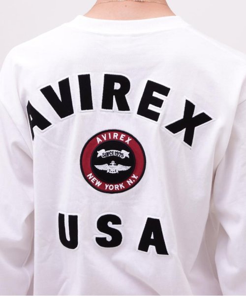 AVIREX(AVIREX)/VARSITY LOGO L/S T－SHIRT / バーシティ ロゴ 長袖Tシャツ/ AVIRE/img12