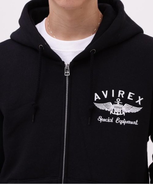 AVIREX(AVIREX)/VARSITY LOGO SWEAT ZIP UP PARKA /バーシティ ロゴ スウェット ジ/img07