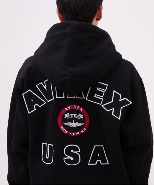 AVIREX(AVIREX)/VARSITY LOGO SWEAT ZIP UP PARKA /バーシティ ロゴ スウェット ジ/img10