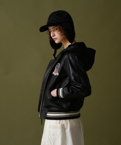 AVIREX(AVIREX)/SIGNATURE HOODED LEATHER/ シグネチャーフードレザージャケット/img02