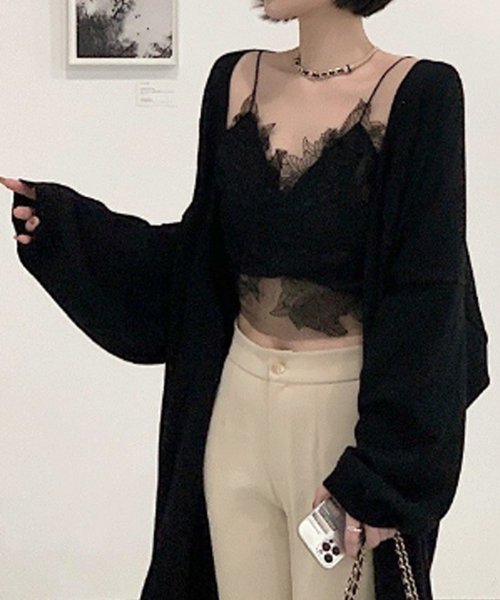 Dewlily(デューリリー)/ロングカーディガン 韓国ファッション 10代 20代 30代 大人っぽい 羽織りやすい ロング丈 紫外線対策 エアコン対策 オシャレ カジュアル/img09