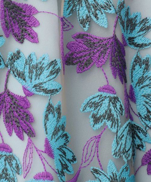 フラワーモチーフフレアスカート 