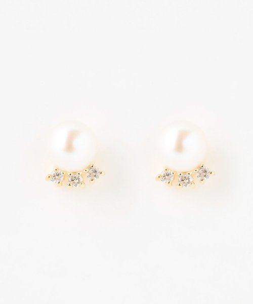 TOCCA(TOCCA)/【WEB限定】FRILL DIAMOND PEARL PIERCED EARRINGS K10ゴールド 淡水パール ダイヤモンドピアス/img02