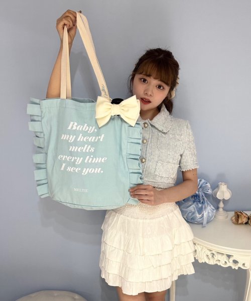 meltie(メルティ)/【シナモロール】meltie×Sanrio characters frill tote bag/img05
