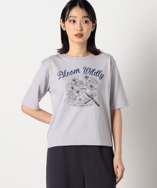 COMME CA ISM (コムサイズム（レディス）)/ヴィンテージ風　５分袖プリントＴシャツ/img06