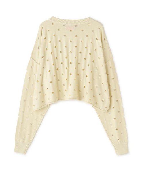 LHP(エルエイチピー)/LittleSunnyBite/リトルサニーバイト/Perforated short knit top/ショートニット/img01