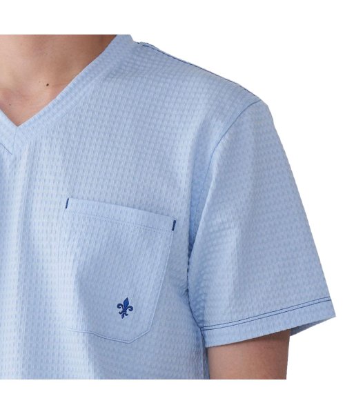 EPOCA UOMO(エポカ ウォモ)/エポカ ウォモ EPOCA UOMO Tシャツ 半袖 インナーシャツ ホームウェア ルームウェア メンズ Vネック V NECK SHIRT ネイビー ブルー /img03