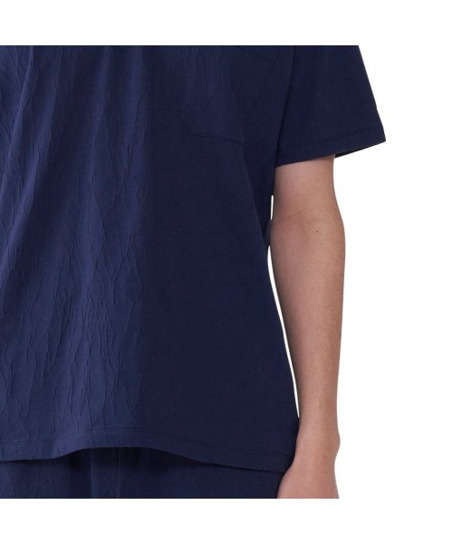 EPOCA UOMO(エポカ ウォモ)/エポカ ウォモ EPOCA UOMO Tシャツ 半袖 インナーシャツ ホームウェア ルームウェア メンズ ジャガード V NECK SHIRT グレー ネイビー/img11