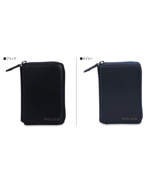 POLICE(ポリス)/ポリス POLICE ラウンドショートウォレット 財布 二つ折り メンズ 本革 ラウンドファスナー ROUND SHORT WALLET ブラック 黒 PA－7/img02