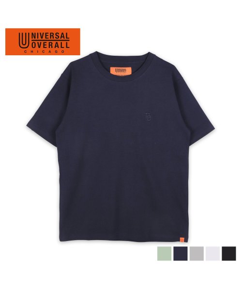 UNIVERSAL OVERALL(ユニバーサルオーバーオール)/ユニバーサルオーバーオール UNIVERSAL OVERALL Tシャツ 半袖 メンズ レディース 無地 UO EMBROIDERY TEE ブラック 黒 U2/img01