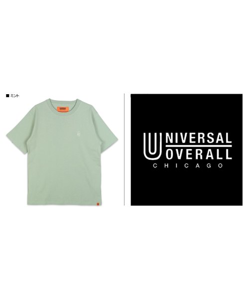 UNIVERSAL OVERALL(ユニバーサルオーバーオール)/ユニバーサルオーバーオール UNIVERSAL OVERALL Tシャツ 半袖 メンズ レディース 無地 UO EMBROIDERY TEE ブラック 黒 U2/img03