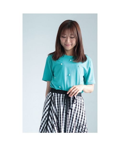 Sawa a la mode(サワアラモード)/艶めくパールの上品な大人Tシャツ/img15