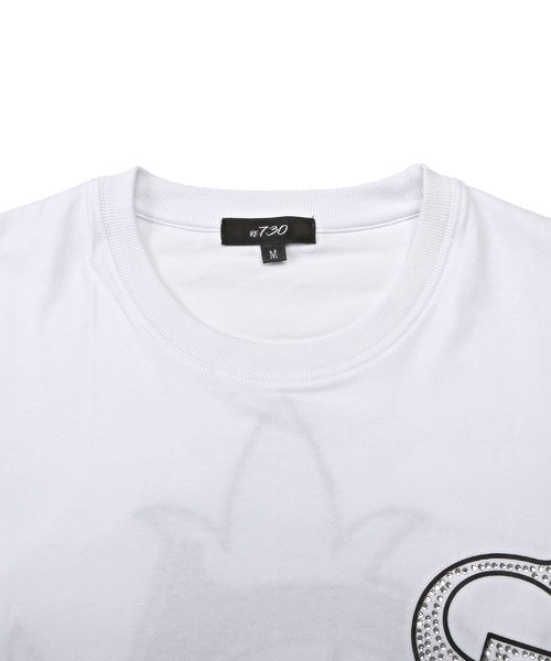 LUXSTYLE(ラグスタイル)/ラインストーンロゴ刺繍半袖Tシャツ/Tシャツ メンズ 半袖 ラインストーン 刺繍 ロゴ/img13