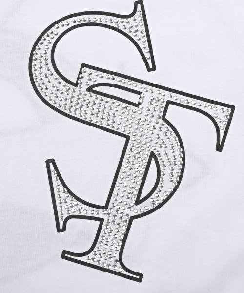 LUXSTYLE(ラグスタイル)/ラインストーンロゴ刺繍半袖Tシャツ/Tシャツ メンズ 半袖 ラインストーン 刺繍 ロゴ/img14
