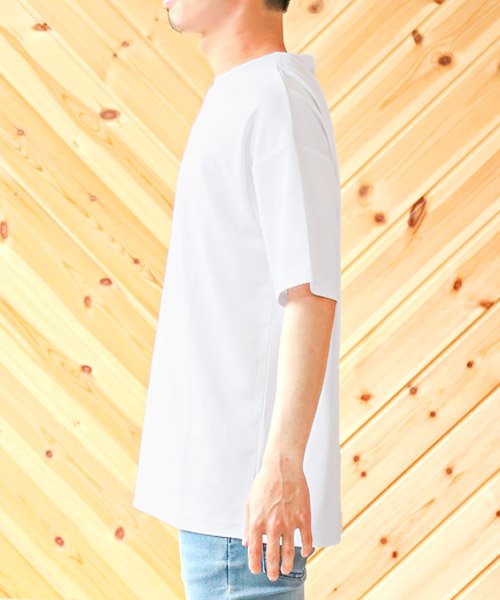 LUXSTYLE(ラグスタイル)/バックフォトプリント半袖Tシャツ/Tシャツ メンズ 半袖 バックプリント フォト ロゴ 羽根/img02
