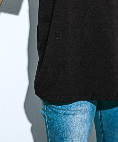 LUXSTYLE(ラグスタイル)/ランダム切替ロゴプリント半袖Tシャツ/Tシャツ メンズ 半袖 ロゴ プリント 刺繍 ビッグロゴ/img09