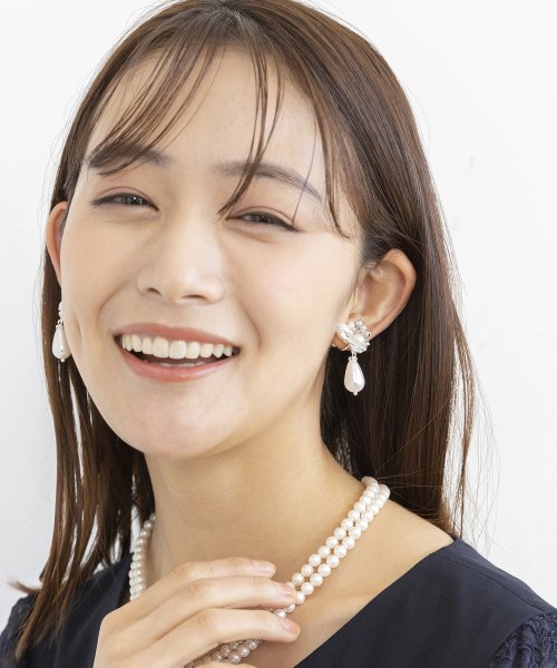 クリスタル×パール　イヤリング/フォーマルイヤリング/結婚式/パーティー/セレモニー 人気・おすすめ｜使いやすい・旅行におすすめ 品質保証 全国発送 日本国内発送・最短翌日お届け