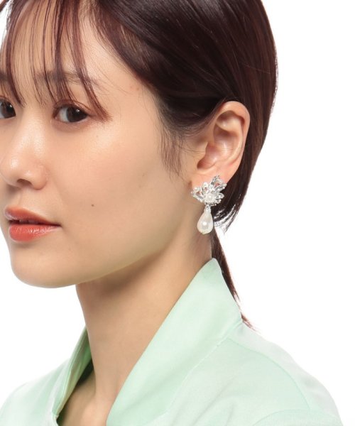 クリスタル×パール　イヤリング/フォーマルイヤリング/結婚式/パーティー/セレモニー 人気・おすすめ｜使いやすい・旅行におすすめ 品質保証 全国発送 日本国内発送・最短翌日お届け
