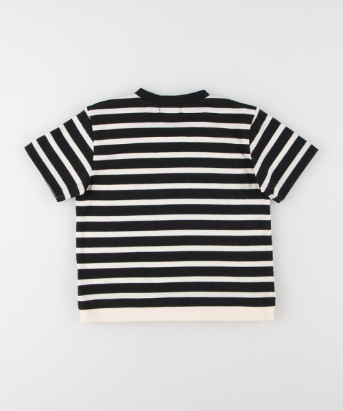 COMME CA ISM KIDS(コムサイズム（キッズ）)/ボーダー　フェイクレイヤード　半袖Tシャツ/img01