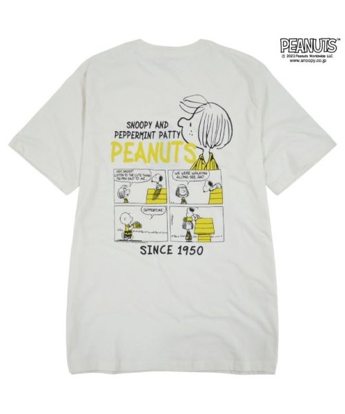  PEANUTS( ピーナッツ)/スヌーピー  Tシャツ ペパーミントパティ 半袖 ワンポイント 刺繍 バック プリントSNOOPY PEANUTS/img05