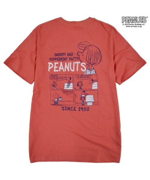  PEANUTS( ピーナッツ)/スヌーピー  Tシャツ ペパーミントパティ 半袖 ワンポイント 刺繍 バック プリントSNOOPY PEANUTS/img06