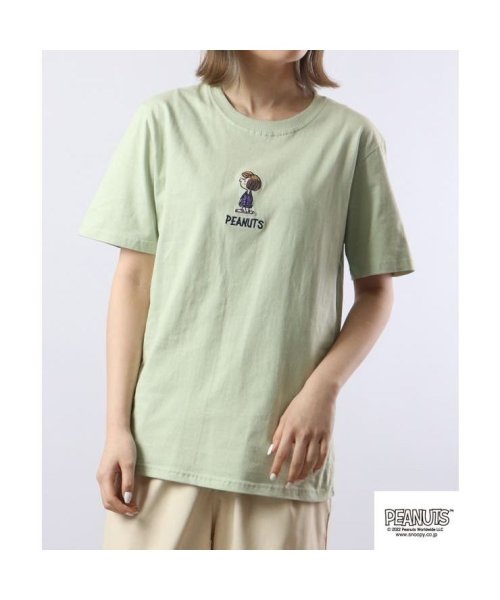  PEANUTS( ピーナッツ)/スヌーピー  Tシャツ ペパーミントパティ 半袖 ワンポイント 刺繍 バック プリントSNOOPY PEANUTS/img11