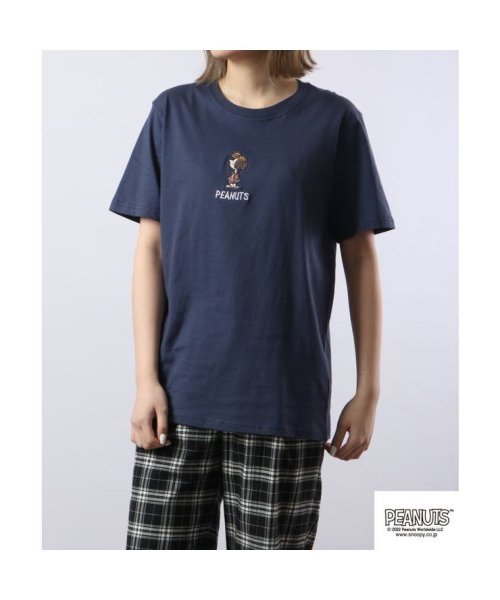  PEANUTS( ピーナッツ)/スヌーピー  Tシャツ ペパーミントパティ 半袖 ワンポイント 刺繍 バック プリントSNOOPY PEANUTS/img14