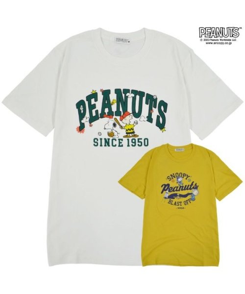  PEANUTS( ピーナッツ)/スヌーピー チャーリーブラウン Tシャツシャツ 半袖 ロゴ 野球 宇宙 プリント SNOOPY PEANUTS/img02