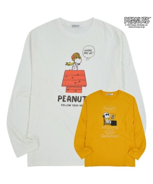  PEANUTS( ピーナッツ)/スヌーピー Tシャツ ロンT プリント フライングエース SNOOPY PEANUTS/img01