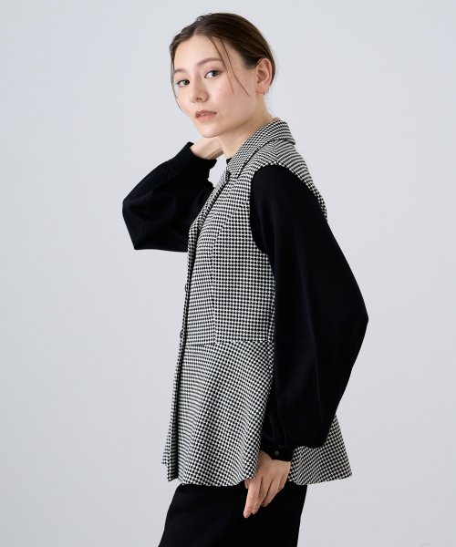 【セットアップ対応商品】モノトーンワッフルペプラムジレ 着用サイズ なし