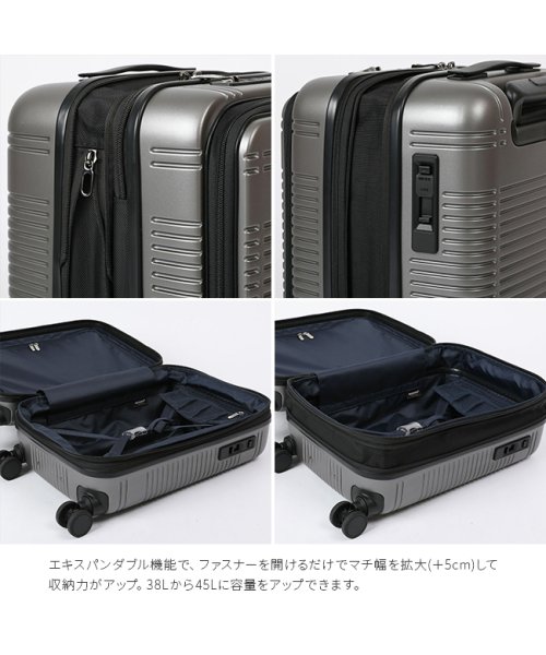 バーマス ユーロシティ2 スーツケース 機内持ち込み Sサイズ 38L 45L 拡張機能 キャスターストッパー フロントオープン BERMAS 60295 45L EURO ｜約
