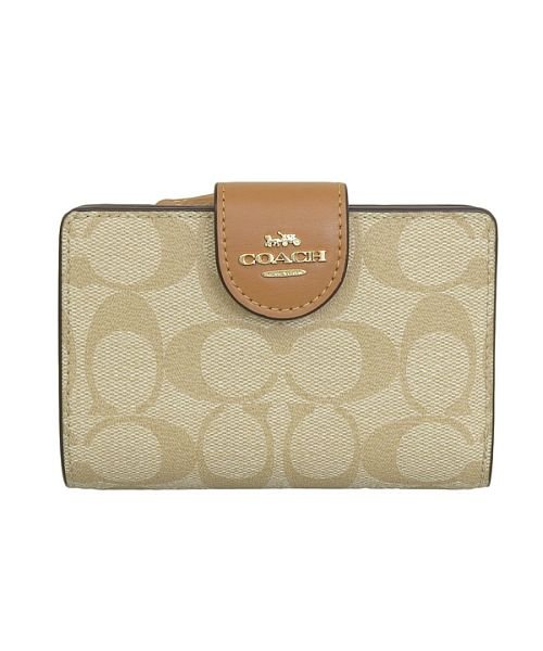 COACH(コーチ)/COACH コーチ MEDIUM CORNER ZIP WALLET シグネチャー 二つ折り 財布/img01