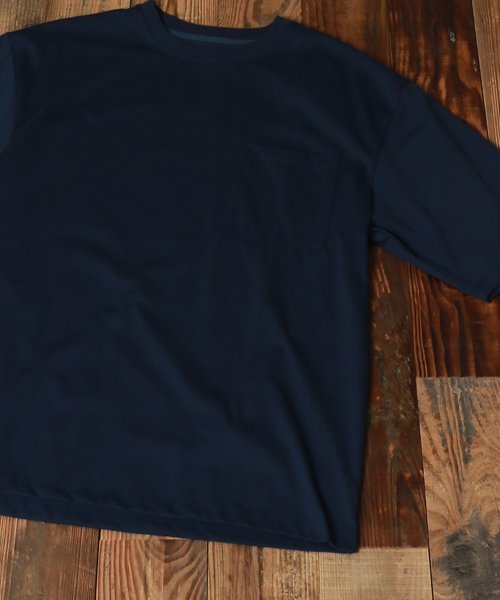 marukawa shonan(marukawa shonan)/[接触冷感・消臭・UV対策]ひんやりリラックスポケットTシャツ /メンズ 半袖 Tシャツ 無地 ポケT ゆったり デオドラント 機能素材 クール素材/img02