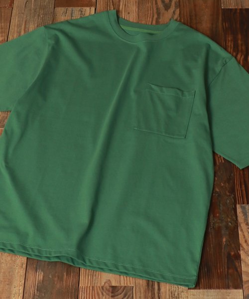 marukawa shonan(marukawa shonan)/[接触冷感・消臭・UV対策]ひんやりリラックスポケットTシャツ /メンズ 半袖 Tシャツ 無地 ポケT ゆったり デオドラント 機能素材 クール素材/img04