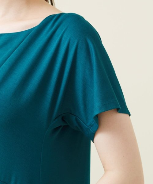 コクーンシルエットジャージードレス 