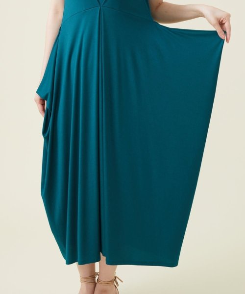 コクーンシルエットジャージードレス 