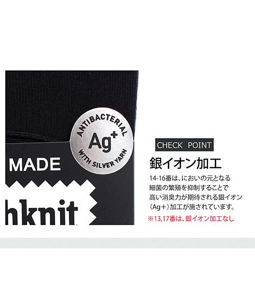 TopIsm(トップイズム)/Healthknit ヘルスニット 靴下 3足セット ソックス メンズ 抗菌防臭 Ag加工 無地 ボーダー スラブ インステップソックス フットカバー ショート/img07