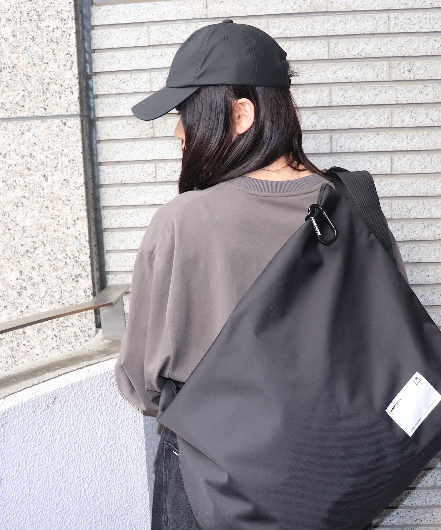 ADAMPATEK/アダムパテック】water repellent nylon shoulder big bag