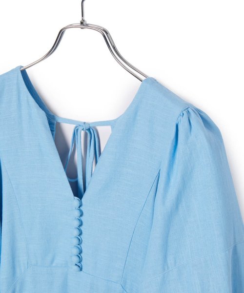 【逸品シリーズ】リネンボリュームスリーブワンピース 逸品シリーズ