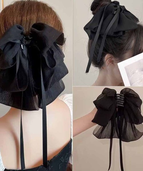 セール】ヘアクリップ シフォンリボン ロング バンスクリップ ヘアアレンジ バンスクリップ リボン 無地 ビックリボン ヘアアクセサリー(505432789) ショッピングゴー(shoppinggo) MAGASEEK ふんわりひらひらリボンがおしゃれ!とめるだけで簡単にアレンジ ヘアクリップ キッズ リボン ロング オーガンジー シフォン こども 子供 髪飾り 発表会 結婚式 フォーマル お誕生会 プレゼント アレンジ 髪留め おしゃれ 簡単 可愛い 送料無料