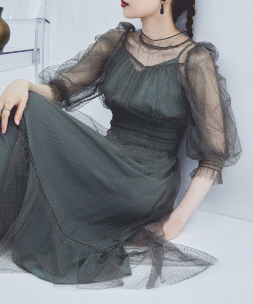 ドットチュールレイヤードドレス ワンピース レディース チュールワンピース シフォンドレス ワンピース パーティードレス ワンピ ドレス オケージョン インナー 人気・おすすめ｜使いやすい・旅行におすすめ 品質保証 全国発送 在庫限り